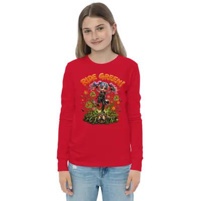 Harper Ride Green Kids Long Sleeve