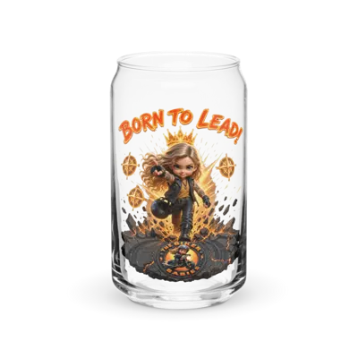 Maddison Born To Lead 16oz Can Glass