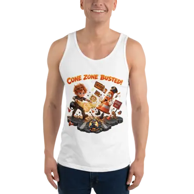 Cone Zone Busted Vest Tank