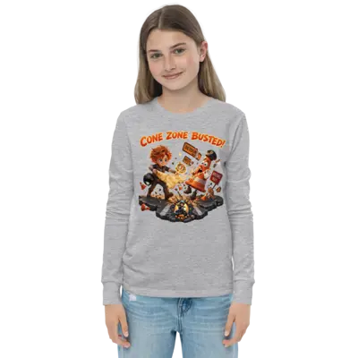 Cone Zone Busted Kids Long Sleeve