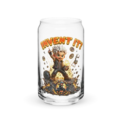Hiro Invent It 16oz Can Glass