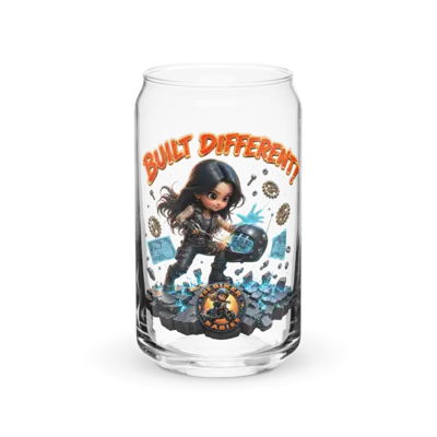 Amara Built Different 16oz Can Glass