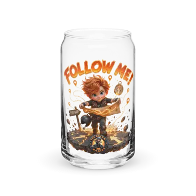 Logan Follow Me 16oz Can Glass