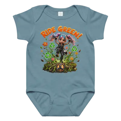 Harper Ride Green Baby Grow
