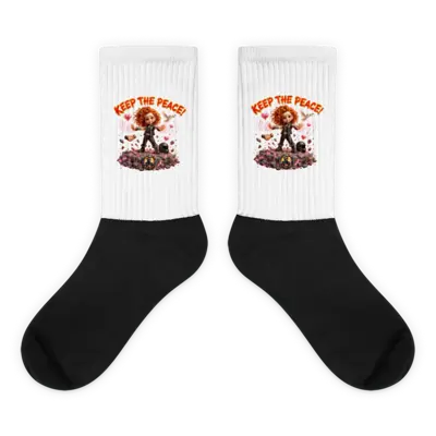 Cinnamon Keep The Peace Socks